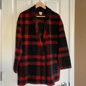 Aspen Buffalo Plaid Sweater Coat